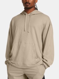 under armour sweatshirt ua rival waffle hoodie-brn - mens