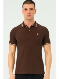 t8594 dewberry men`s t-shirt-plain brown