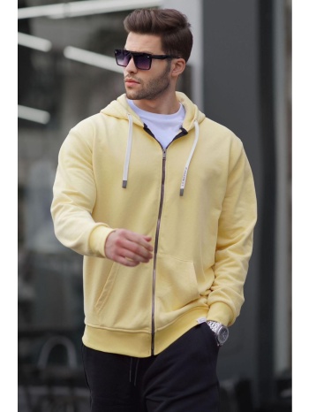 madmext yellow zipper hooded sweatshirt 6161 σε προσφορά