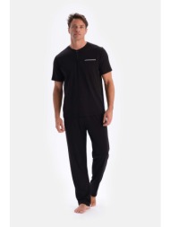 dagi black half pop short sleeve shorts trousers triple pajamas set