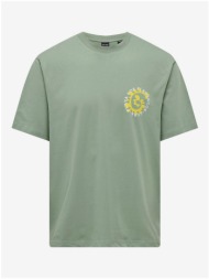 light green men`s t-shirt only & sons lucian - men