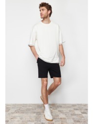 trendyol men`s black regular/normal cut basic shorts