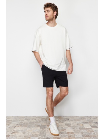 trendyol men`s black regular/normal cut basic shorts σε προσφορά