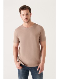 avva men`s open mink ultrasoft crew neck cotton slim fit slim fit t-shirt