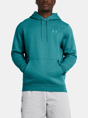 under armour sweatshirt ua essential fleece hoodie-blu - men σε προσφορά