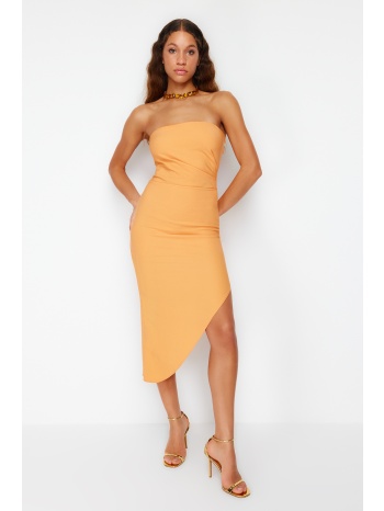 trendyol orange body-sitting woven elegant evening dress σε προσφορά