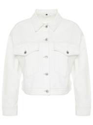 trendyol white oversize denim jacket