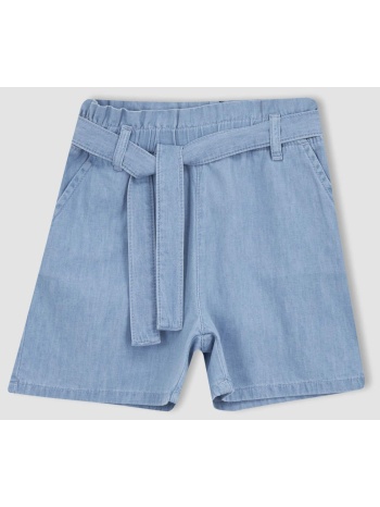 defacto girl paperbag ελαστική μέση belted jean shorts σε προσφορά
