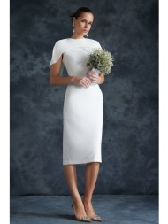 trendyol white sleeve detail wedding/nikah elegant evening dress