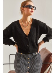 bianco lucci women`s buttoned knitwear cardigan