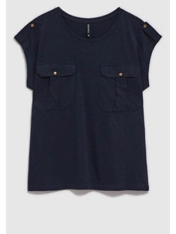 γυναικείο μπλουζάκι moodo - σκούρο μπλε σε προσφορά