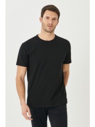 altinyildiz classics ανδρικό μαύρο μπλουζάκι 360 μοιρών προς όλες τις κατευθύνσεις, μπλουζάκι με λαι