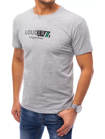 ανδρικό t-shirt με ανοιχτό γκρι τύπωμα dstreet σε προσφορά
