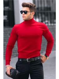 madmext red turtleneck sweater 4656