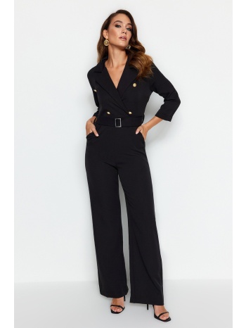 trendyol belted double breasted collar woven jumpsuit σε προσφορά