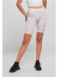 camo tech cycle lilaccamo women`s high waist shorts