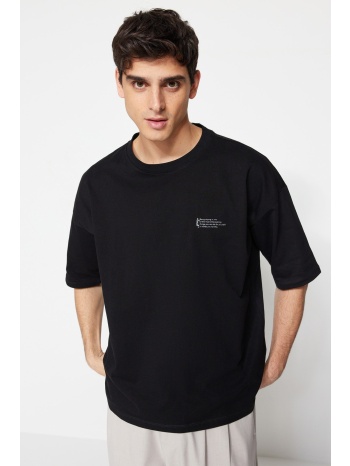 trendyol t-shirt - μαύρο - oversize σε προσφορά
