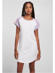 women`s t-shirt with contrasting raglan white/lilac