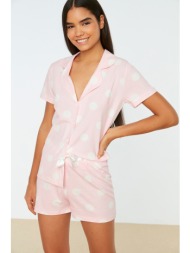 γυναικείες πιτζάμες σετ trendyol polka-dot detailed