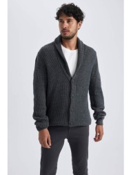 defacto standard fit shawl collar knitwear cardigan
