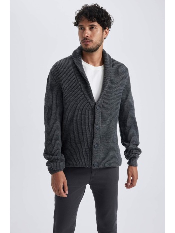 defacto standard fit shawl collar knitwear cardigan σε προσφορά