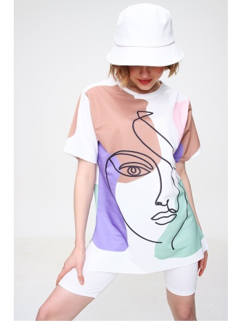 γυναικείο t-shirt trend alaçatı stili abstract σε προσφορά