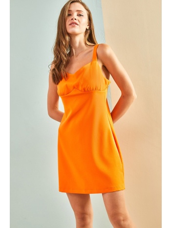 bianco lucci φόρεμα - πορτοκαλί - basic σε προσφορά