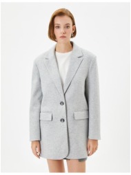 koton women`s gray melange jacket