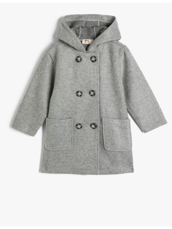 koton hooded coat button closing pocket detailed σε προσφορά