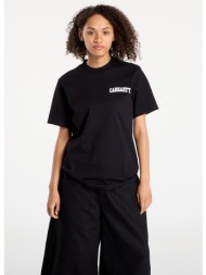 μπλουζάκι carhartt wip s/s university script t-shirt unisex black/ white l