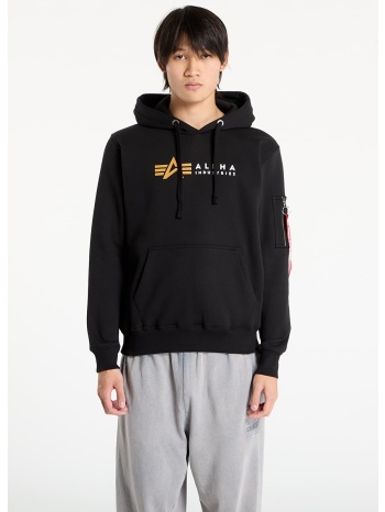 φούτερ alpha industries alpha label hoodie black l σε προσφορά