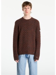 πουλόβερ mm6 maison margiela crewneck dark grey melange/ brown l