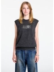 γιλέκο mm6 gilet dark grey melange l