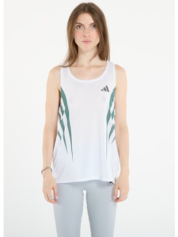adidas adizero archive running singlet white m σε προσφορά