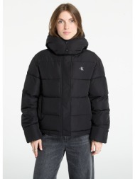 μπουφάν calvin klein jeans matte monologo short jacket black l