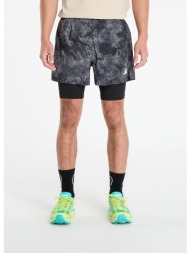 adidas own the run spray dye 2-in-1 short grey four/ black l