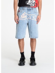 billionaire boys club icecream running dog denim shorts heavy wash blue 34