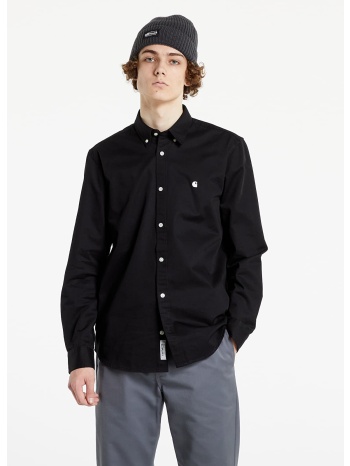 πουκάμισο carhartt wip l/s madison shirt black/ wax l