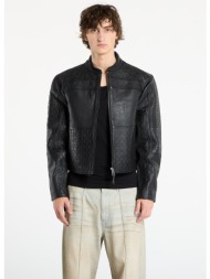 μπουφάν daily paper structured leather jacket black xl