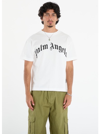 μπλουζάκι palm angels curved logo reg tee off white/ black s