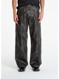 παντελόνια palm angels curved logo coated pants dark grey/ black 54