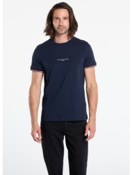 μπλουζάκι tommy hilfiger tommy logo tipped tee blue xl
