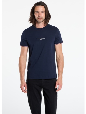 μπλουζάκι tommy hilfiger tommy logo tipped tee blue xl σε προσφορά