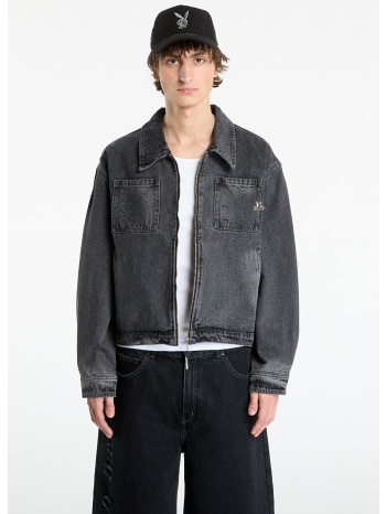 μπουφάν playboy x ftshp denim jacket unisex black l σε προσφορά