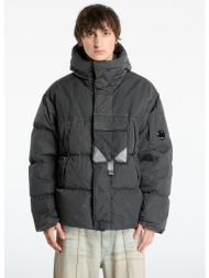 μπουφάν c.p. company eco-chrome r mixed hooded down jacket dark shadow grey l