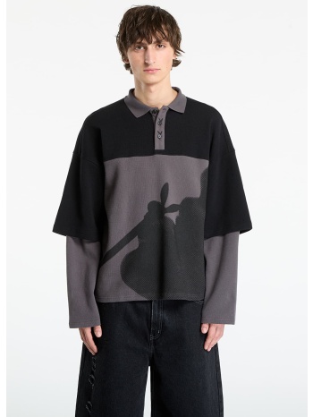 μπλουζάκι playboy x ftshp double sleeve polo unisex black m σε προσφορά