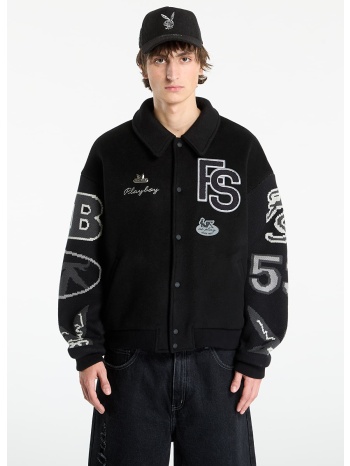 μπουφάν playboy x ftshp varsity jacket unisex black c m