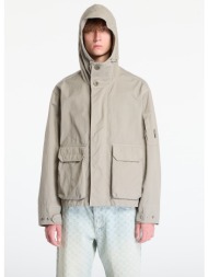 μπουφάν c.p. company twill hooded short jacket fungi grey l