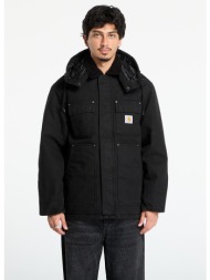 μπουφάν carhartt wip ambel coat unisex black/ black stone washed xl