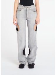 παντελόνια off-white meteor denim pants bleach black/ no color 28